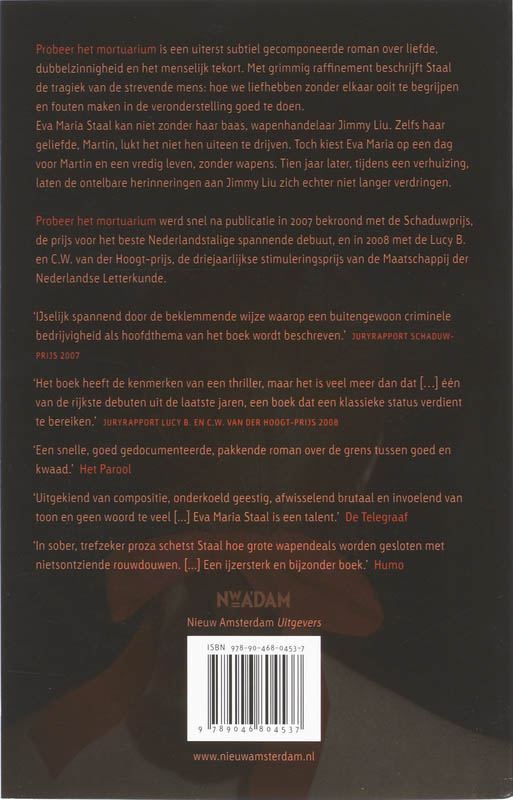 Achterkant van Probeer het mortuarium