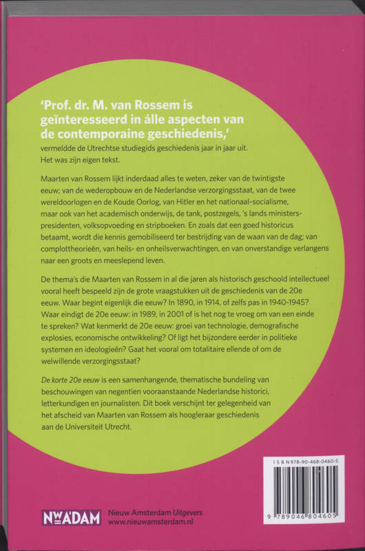 Achterkant van De korte 20e eeuw
