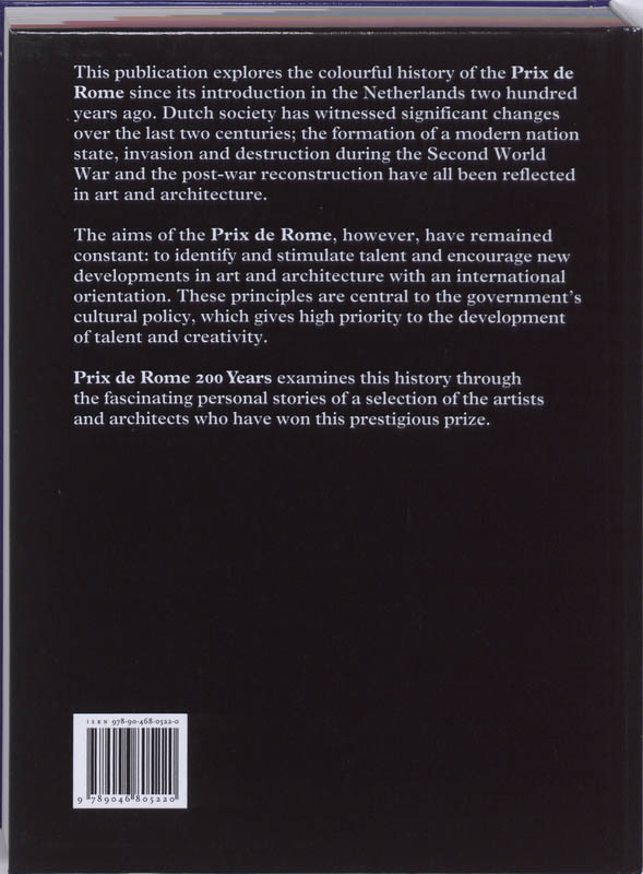 Achterkant van 200 Years Prix de Rome