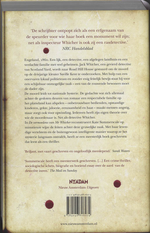 Achterkant van de vermoedens van Mr Whicher