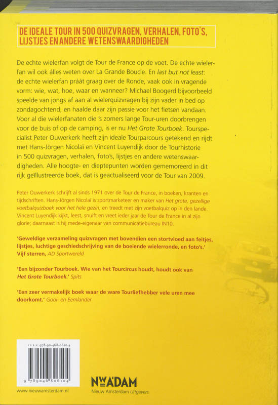 Achterkant van Grote Tourboek