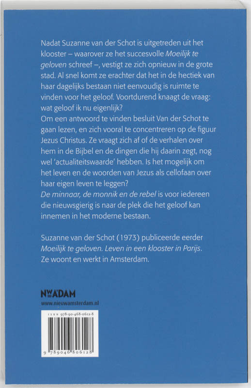 Achterkant van De minnaar, de monnik en de rebel