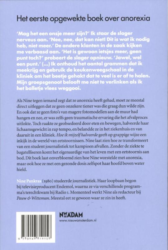Achterkant van Hoe ik mijzelf halveerde en de anorexia weer te boven kwam
