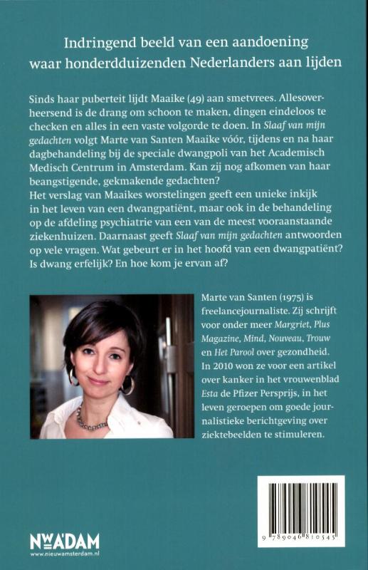 Achterkant van Slaaf van mijn gedachten