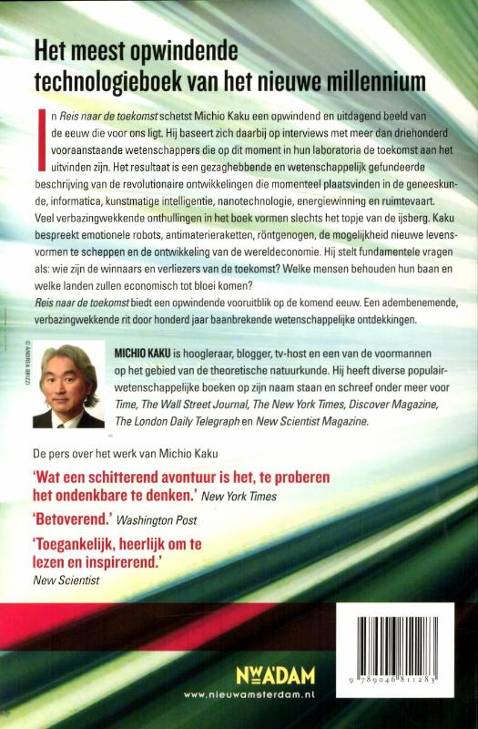 Achterkant van Reis naar de toekomst