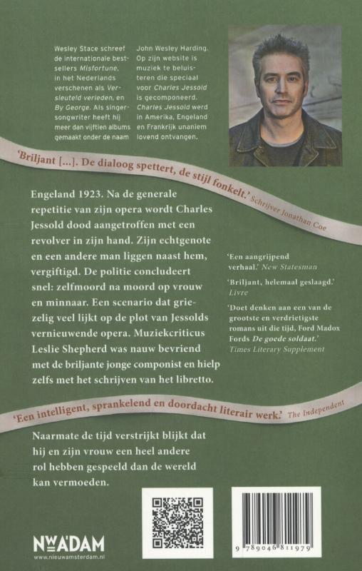 Achterkant van Wesley Stace | Charles Jessold, moordcomponist