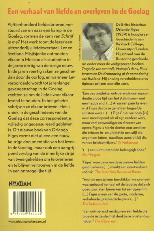 Achterkant van Schrijf je me