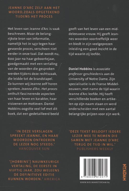 Achterkant van Jeanne d'Arc