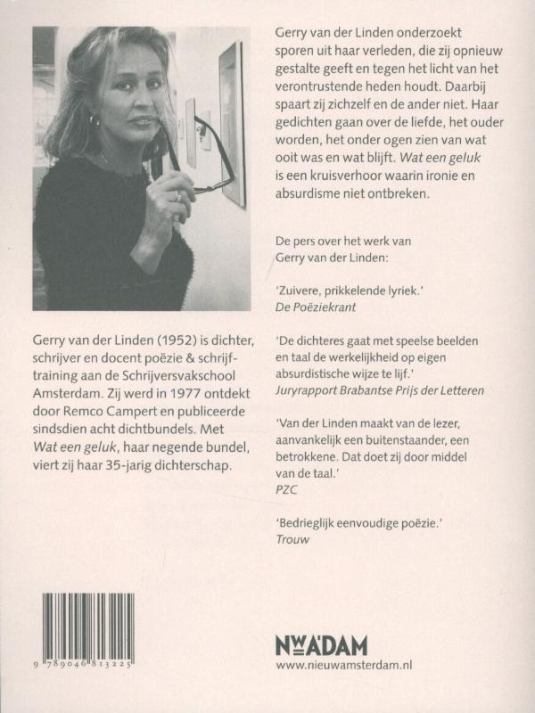 Achterkant van Wat een geluk