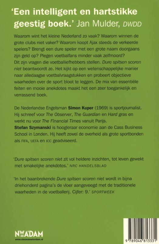 Achterkant van Dure spitsen scoren niet