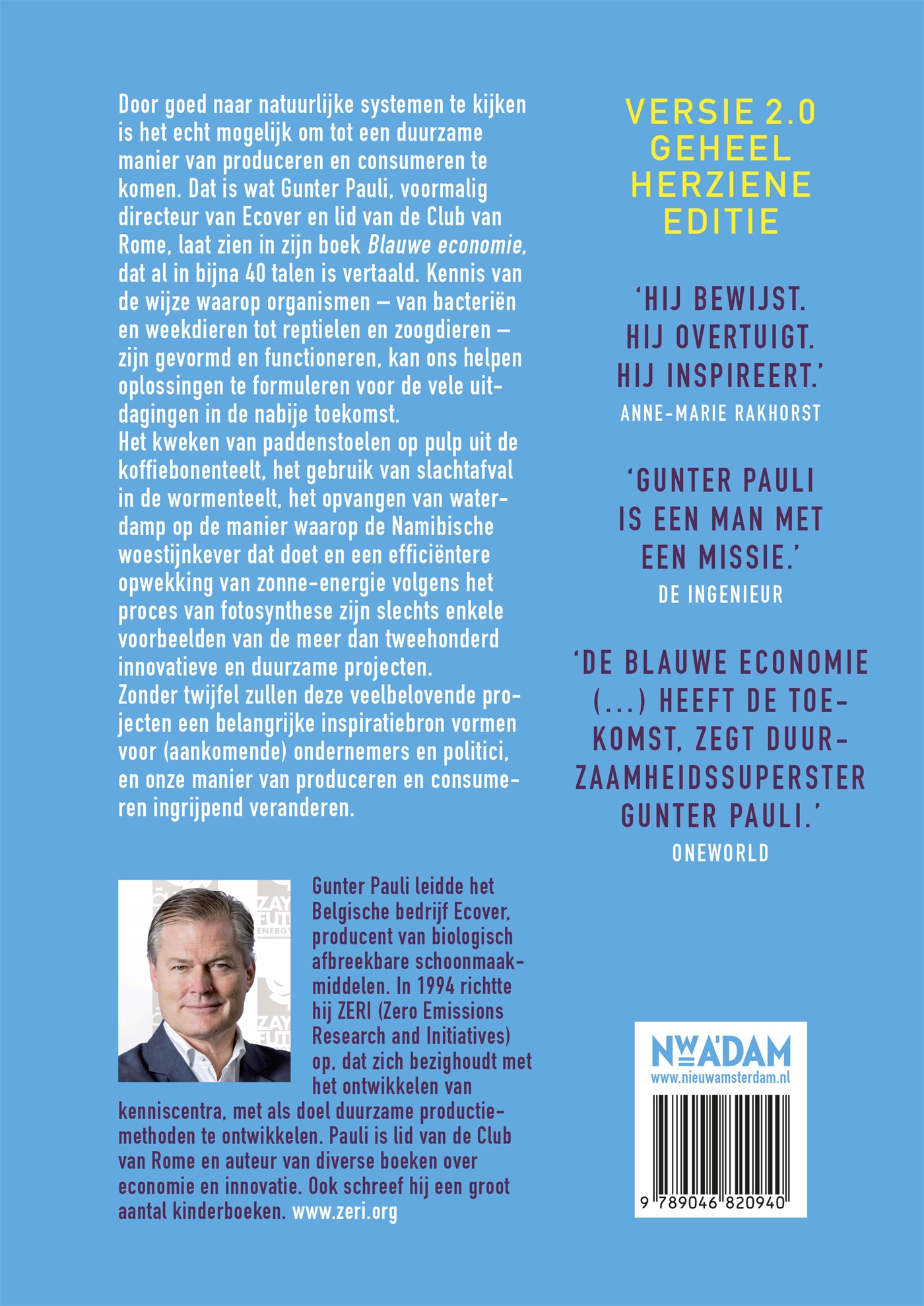 Achterkant van Blauwe economie