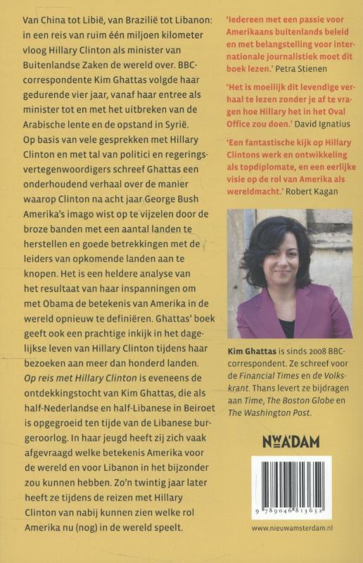Achterkant van Op reis met Hillary Clinton