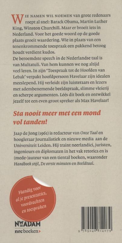 Achterkant van Spreken als Max Havelaar