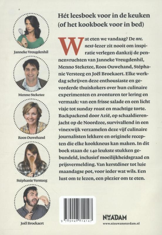 Achterkant van nrc next kookboek