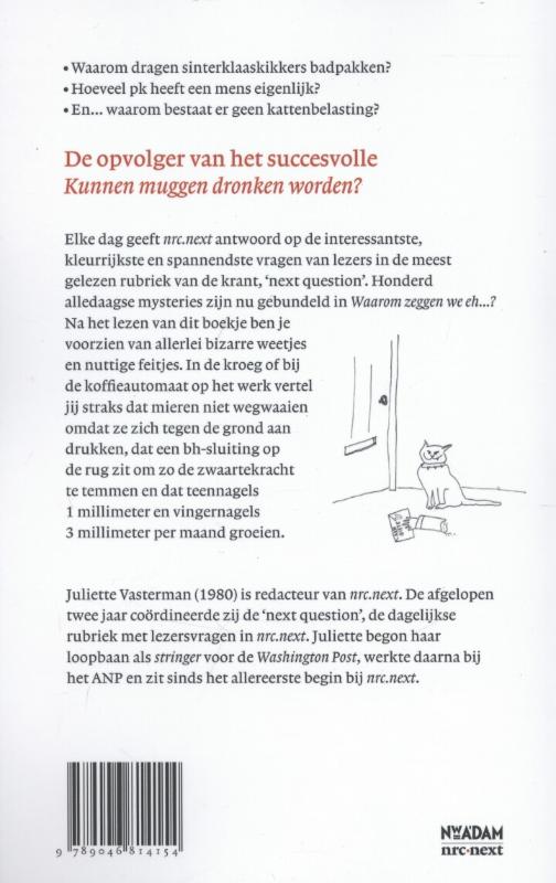Achterkant van Waarom zeggen we eh?