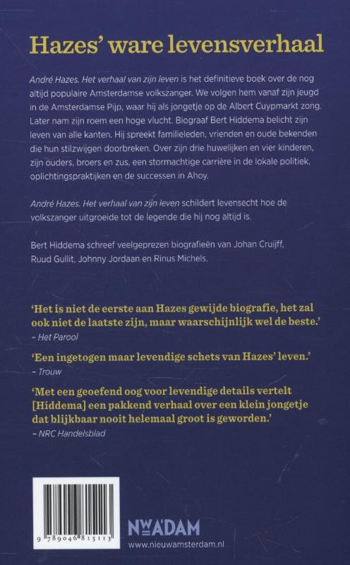 Achterkant van Andre Hazes