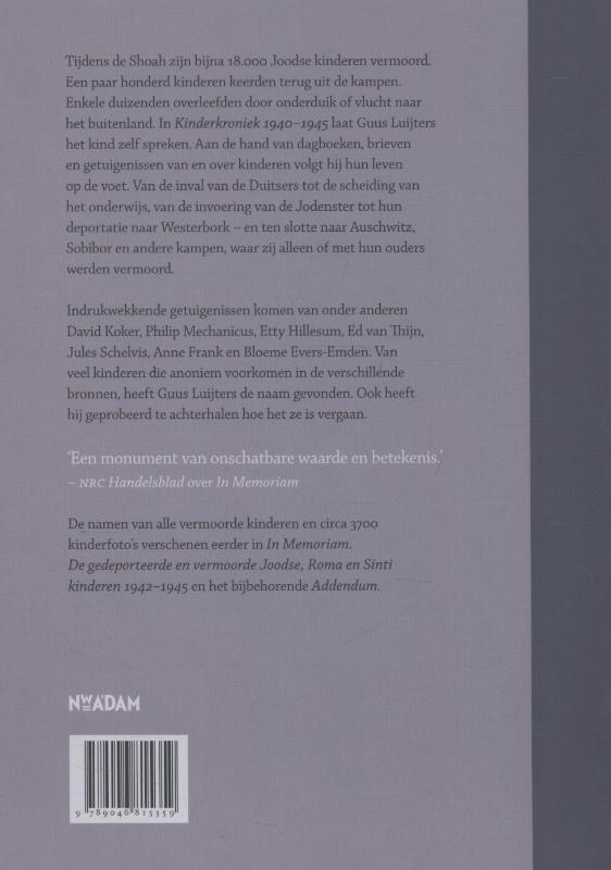 Achterkant van Kinderkroniek 1940-1945