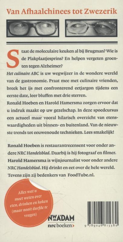 Achterkant van Het culinaire abc