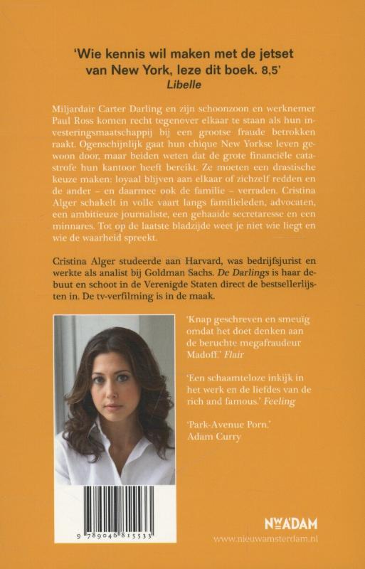 Achterkant van De darlings van New York