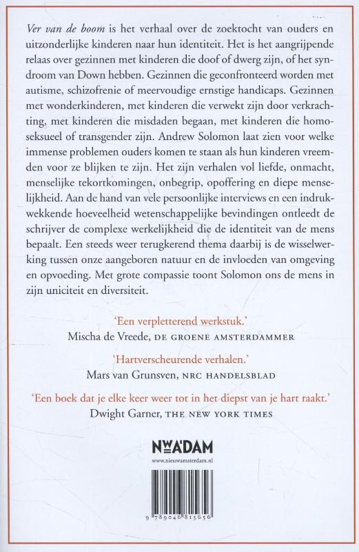 Achterkant van Ver van de boom