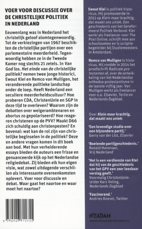 Achterkant van Van God los