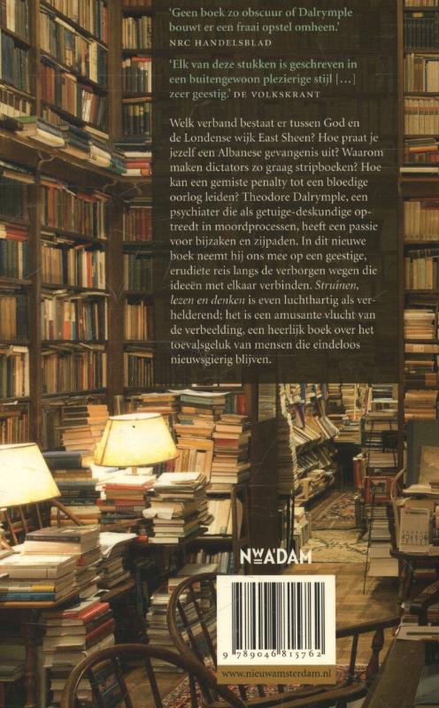 Achterkant van Struinen, lezen en denken