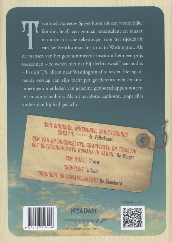 Achterkant van De verzamelde werken van T.S. Spivet