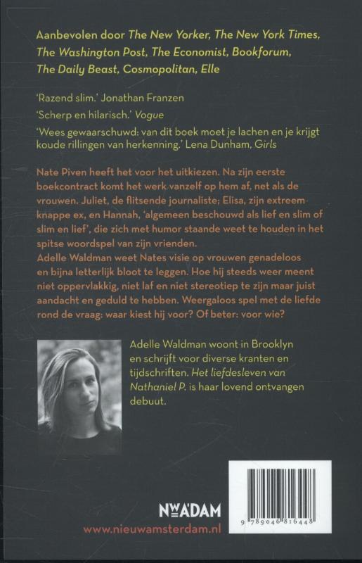 Achterkant van Het liefdesleven van Nathaniel P.