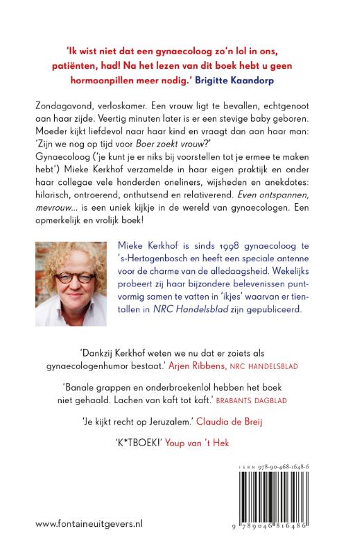 Achterkant van Even ontspannen, mevrouw