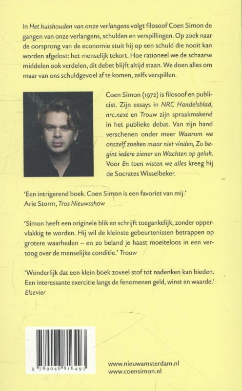 Achterkant van Het huishouden van onze verlangens