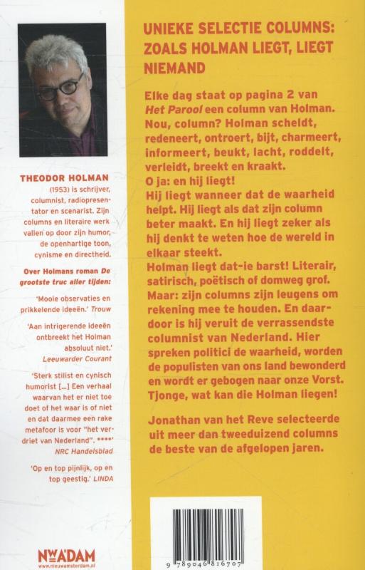 Achterkant van Holman liegt
