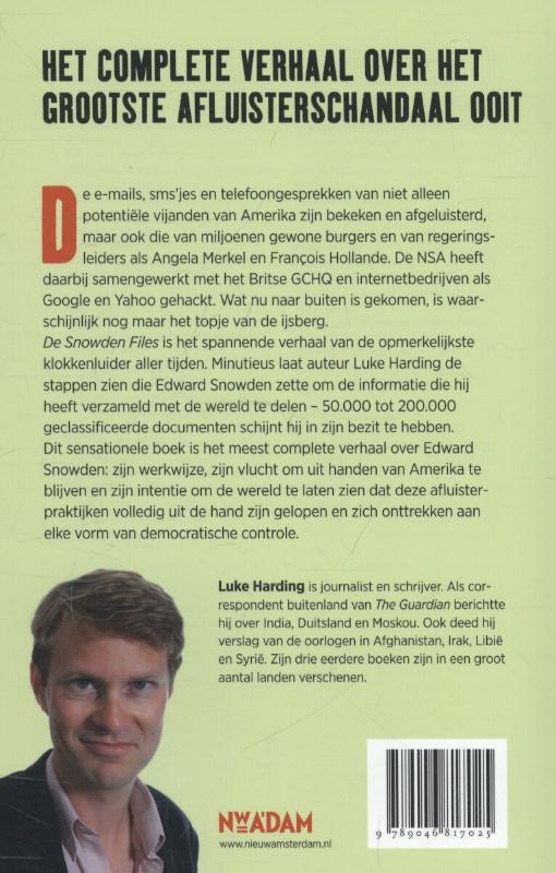 Achterkant van The snowden files