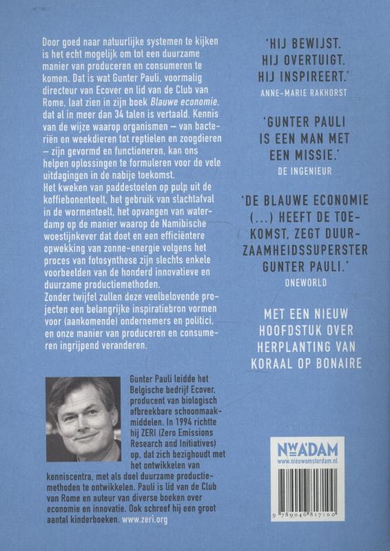 Achterkant van Blauwe economie