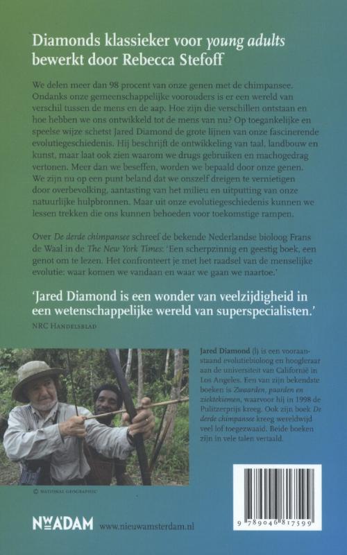 Achterkant van De derde chimpansee voor young adults