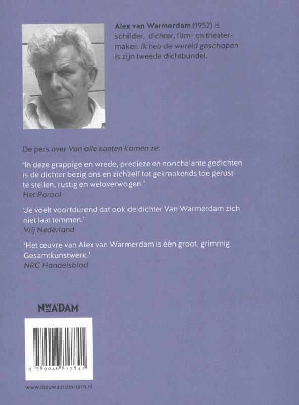 Achterkant van Ik heb de wereld geschapen