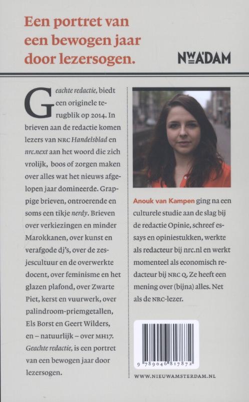 Achterkant van Geachte redactie,