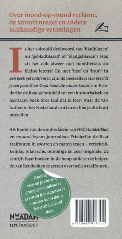 Achterkant van Een boek vol taalfouten