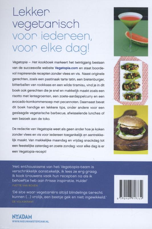 Achterkant van Vegatopia