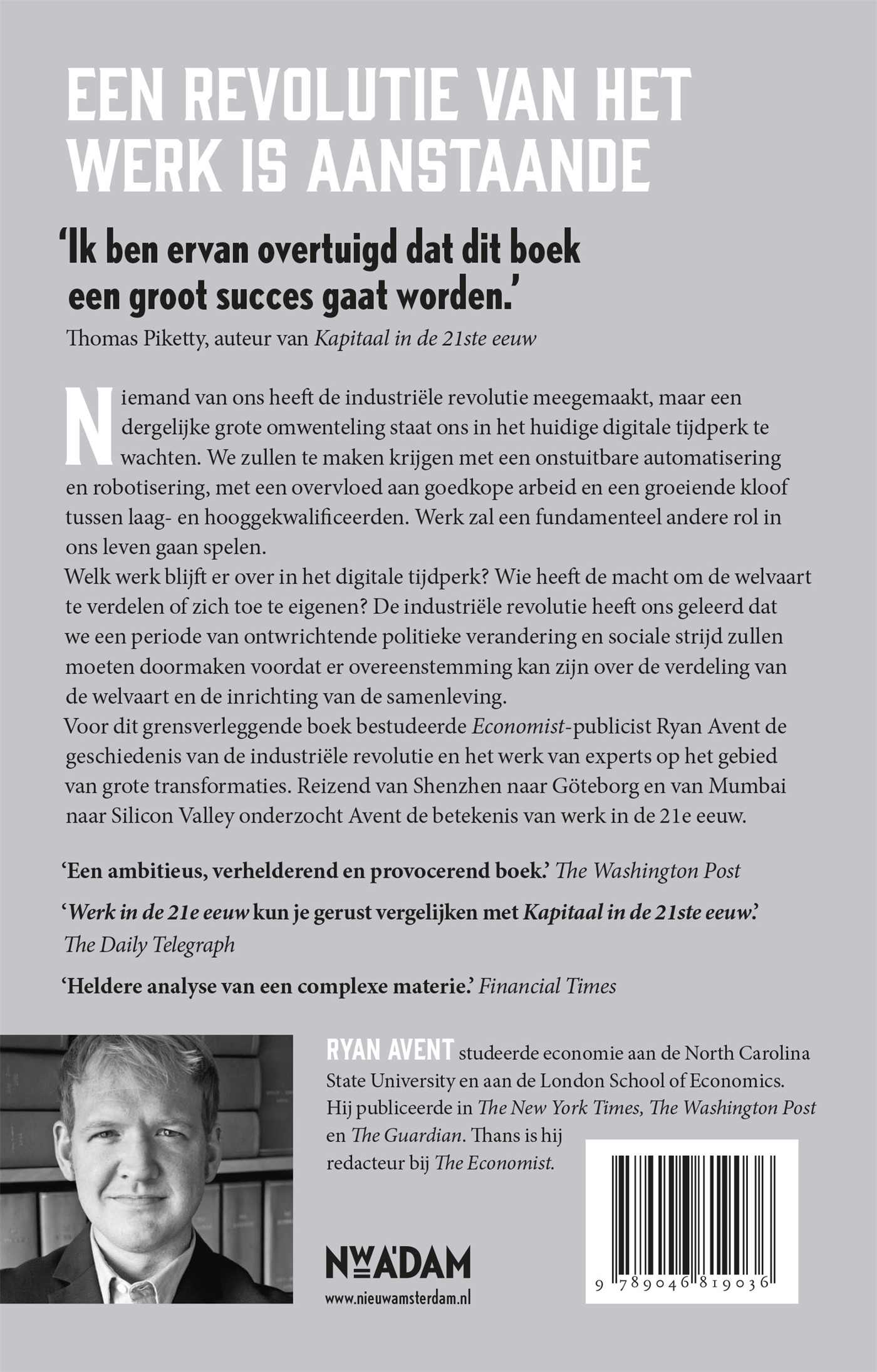 Achterkant van Werk in de 21e eeuw