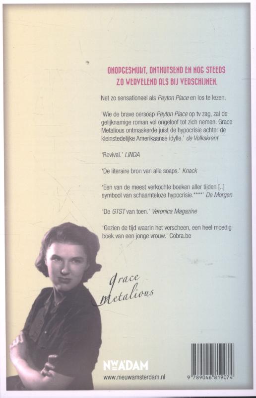 Achterkant van Terug naar Peyton place