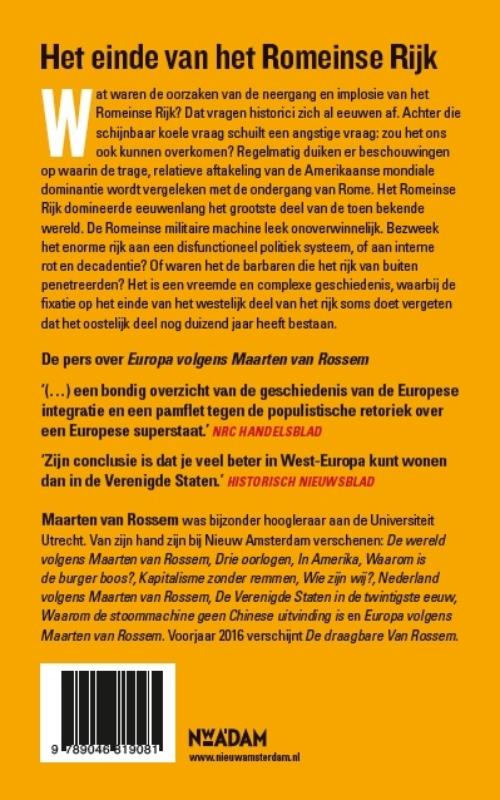Achterkant van Het einde van het Romeinse Rijk