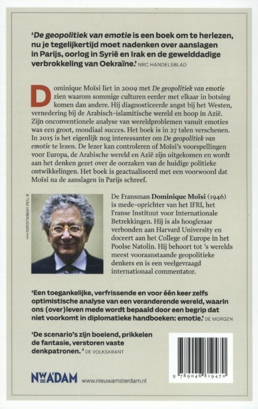 Achterkant van De geopolitiek van emotie
