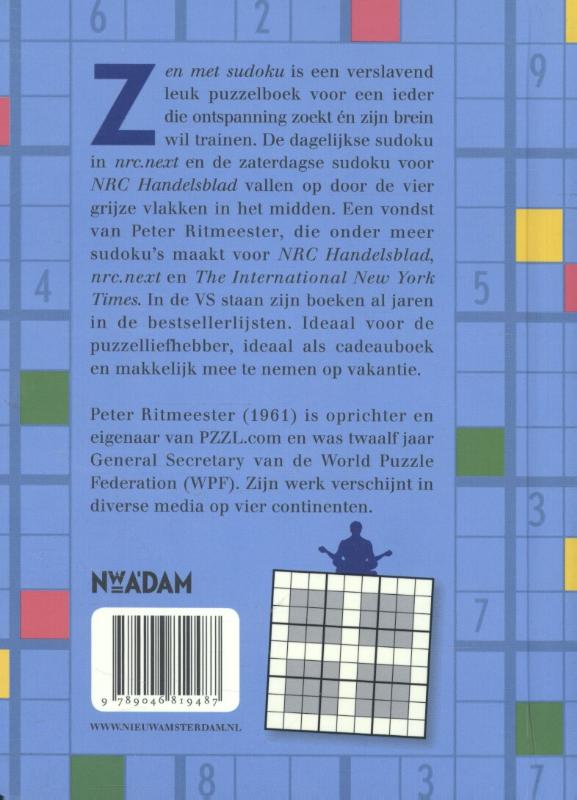 Achterkant van Zen met sudoku