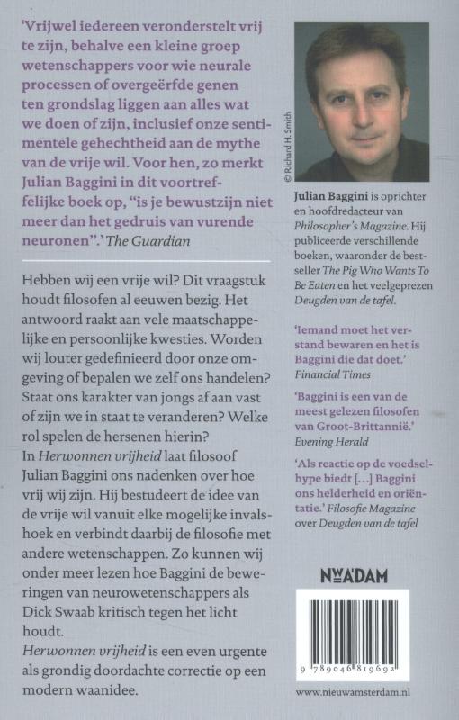 Achterkant van Herwonnen vrijheid