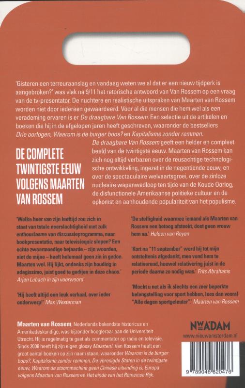 Achterkant van De draagbare Van Rossem