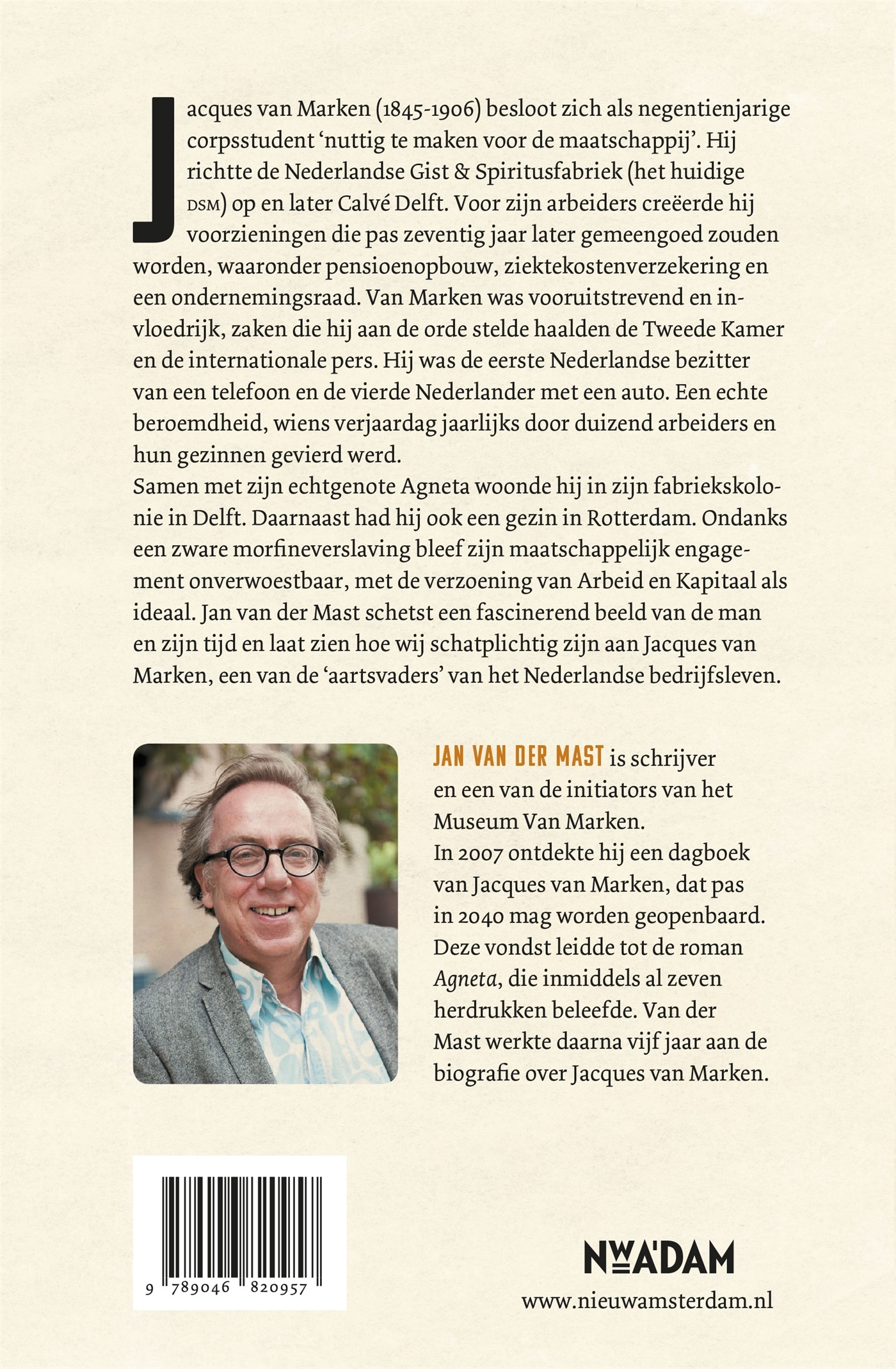 Achterkant van Jacques van Marken