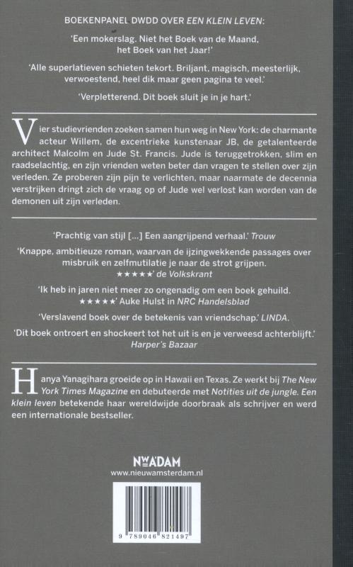 Achterkant van Een klein leven