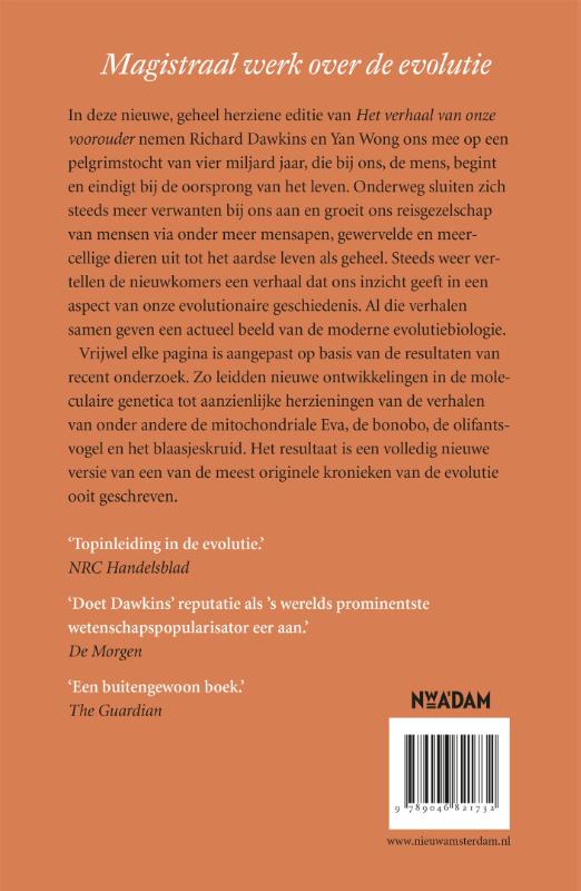 Achterkant van Het verhaal van onze voorouder
