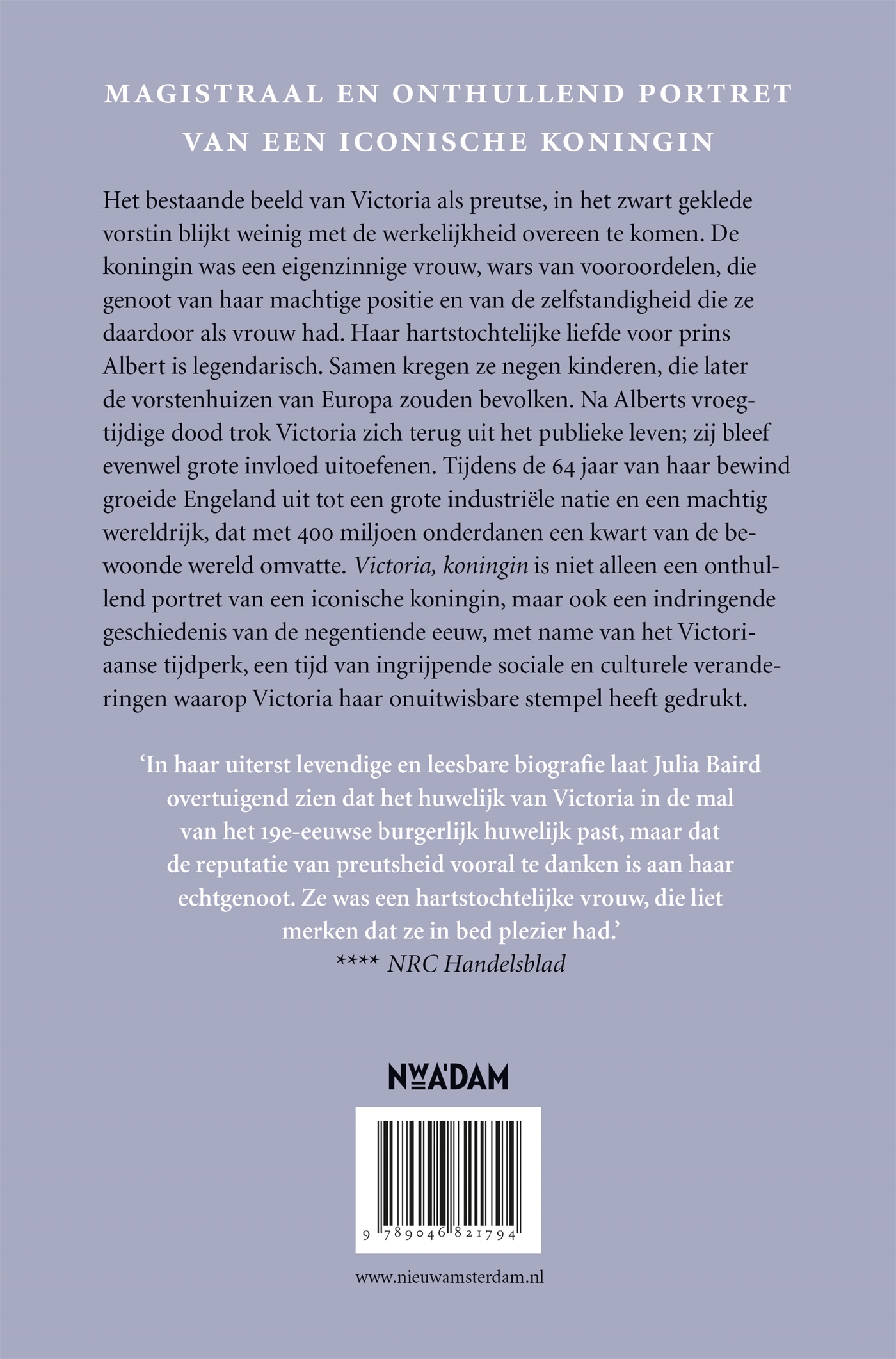 Achterkant van Victoria, koningin