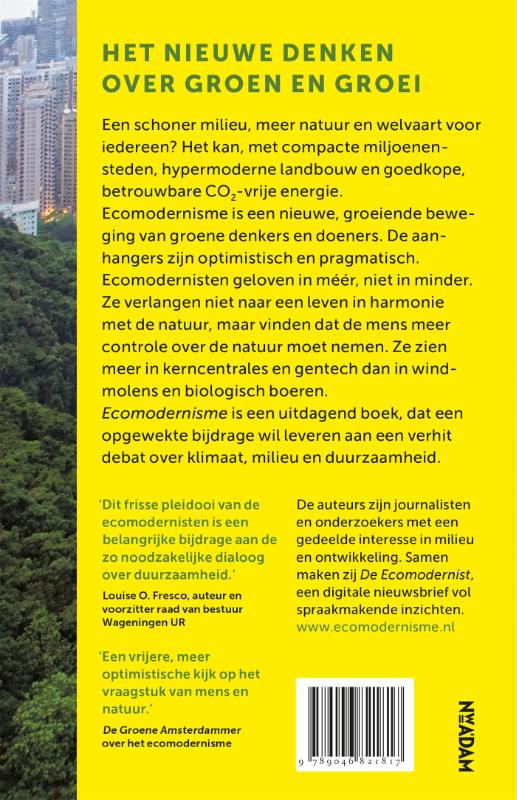 Achterkant van Ecomodernisme